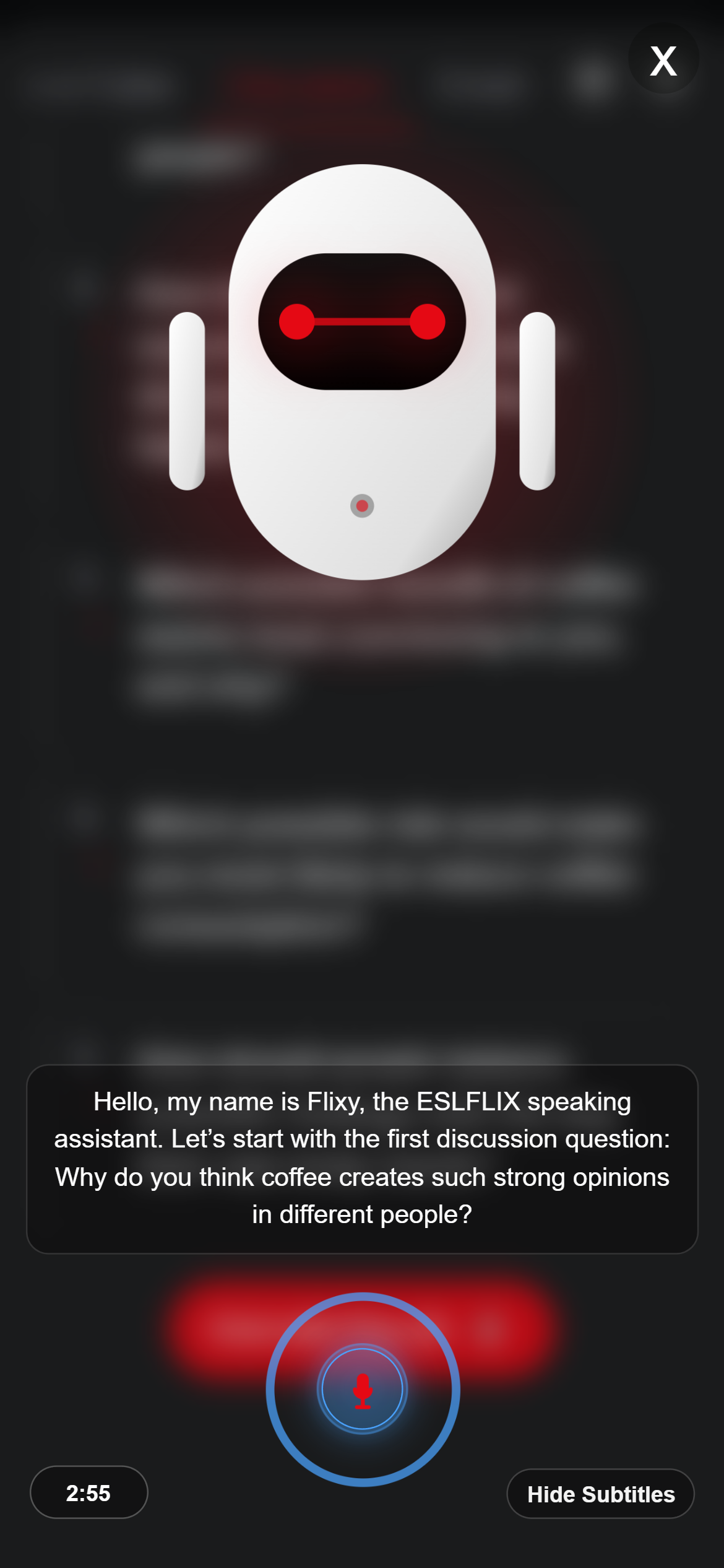 Flixy AI speaking assistant screenshot